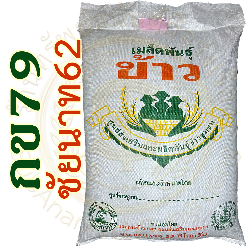 เมล็ดพันธุ์ข้าว กข79 (ชัยนาท62) #ส่งฟรี #เก็บเงินปลายทาง